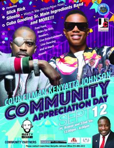Kenyatta Johnson Community Day Flyer