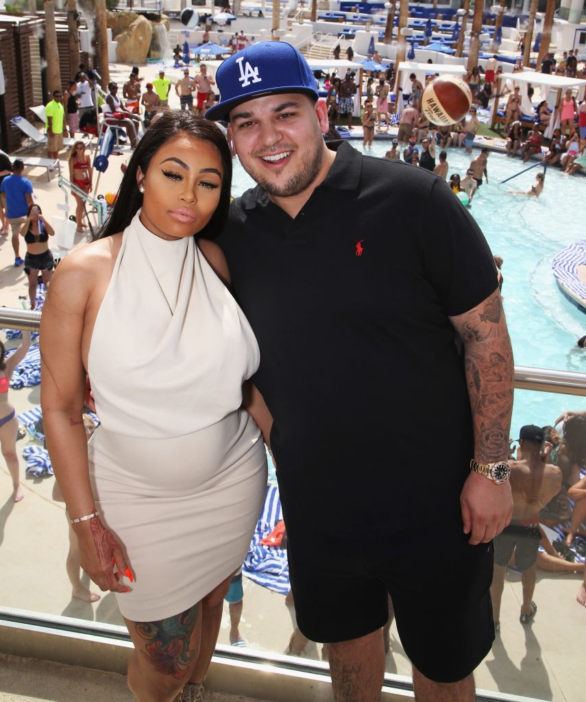 Rob Kardashian And Blac Chyna At Sky Beach Club