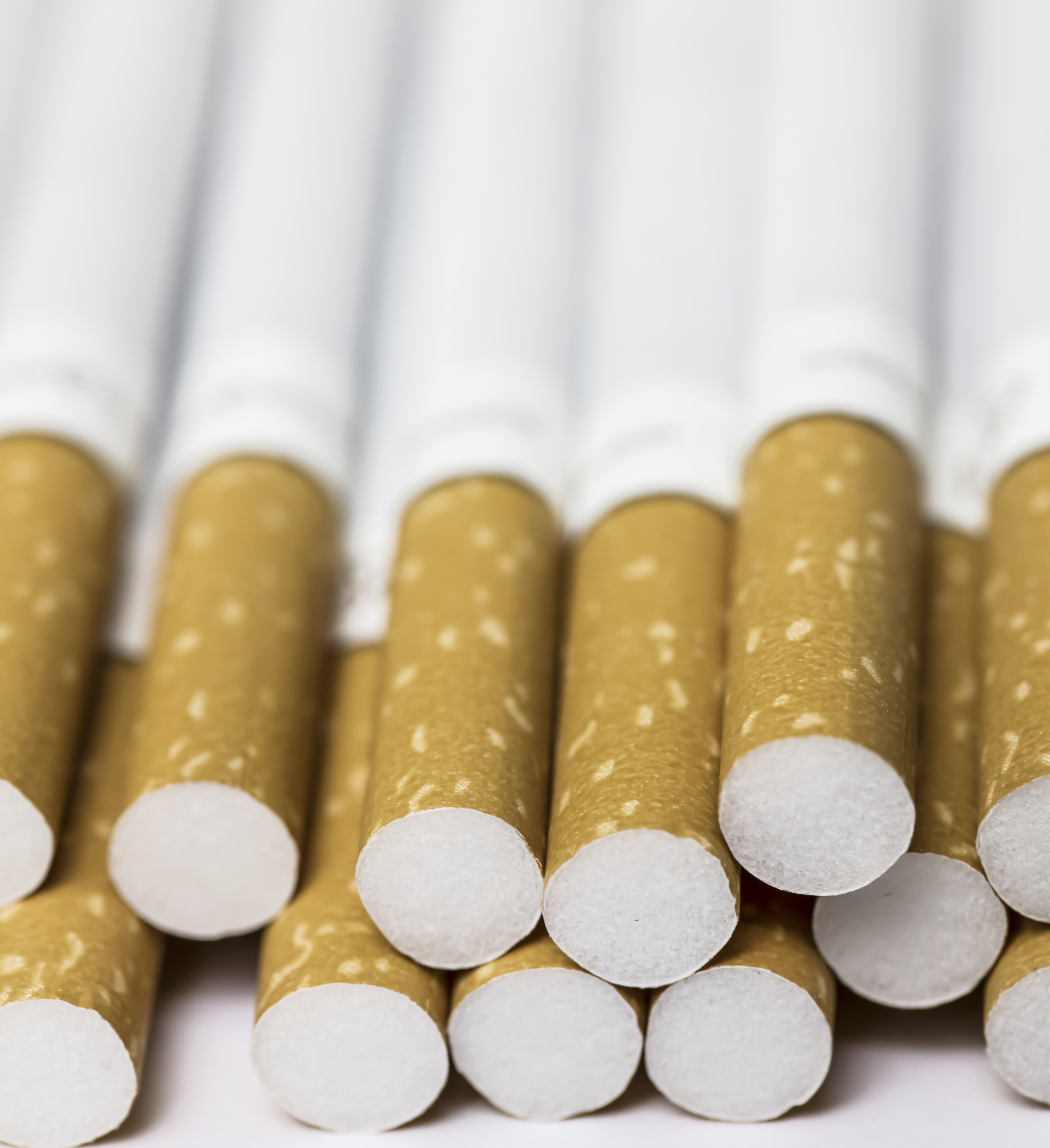 Cigarettes on white background