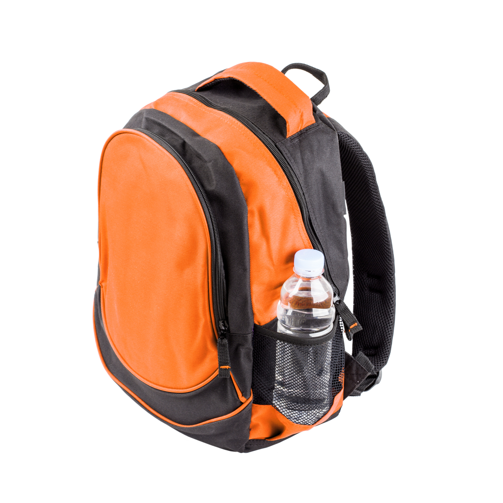 Orange school backpack