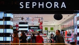 People are seen walking past the Sephora shop...