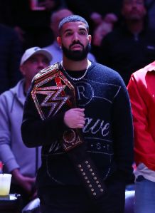 Drake Courtside With WWE Title