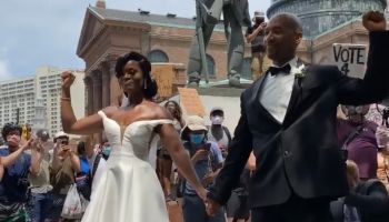 Philly Newly Weds Celebrate Marriage At Protest