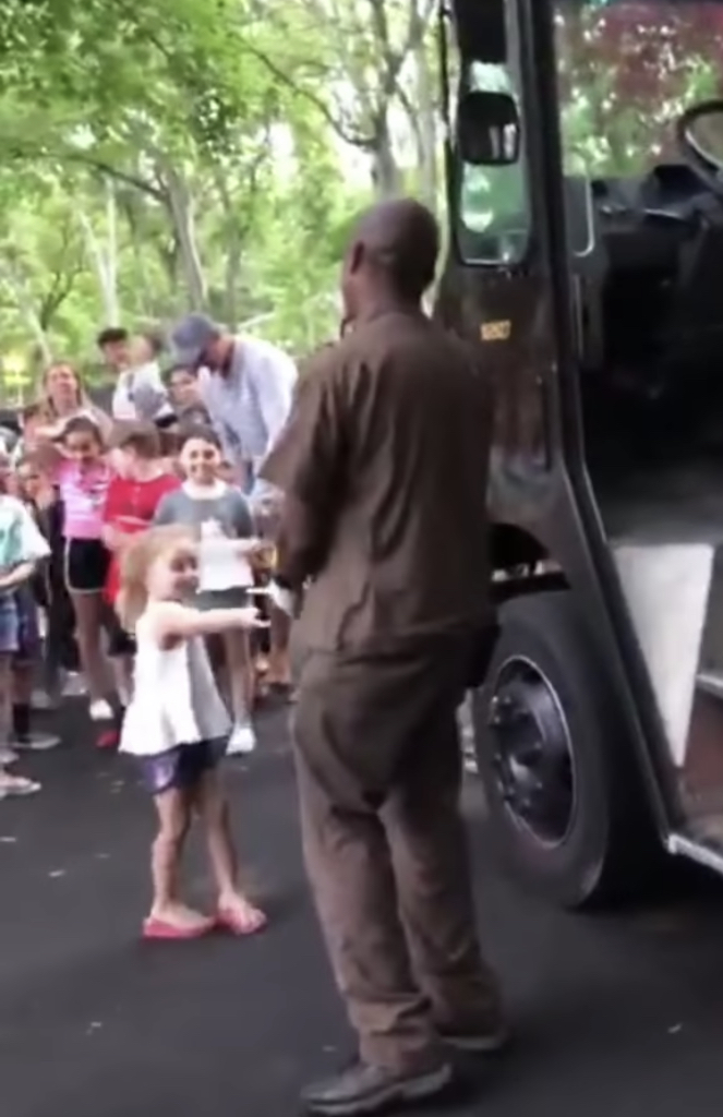 UPS Driver gets suprised on his 13 year anniversary