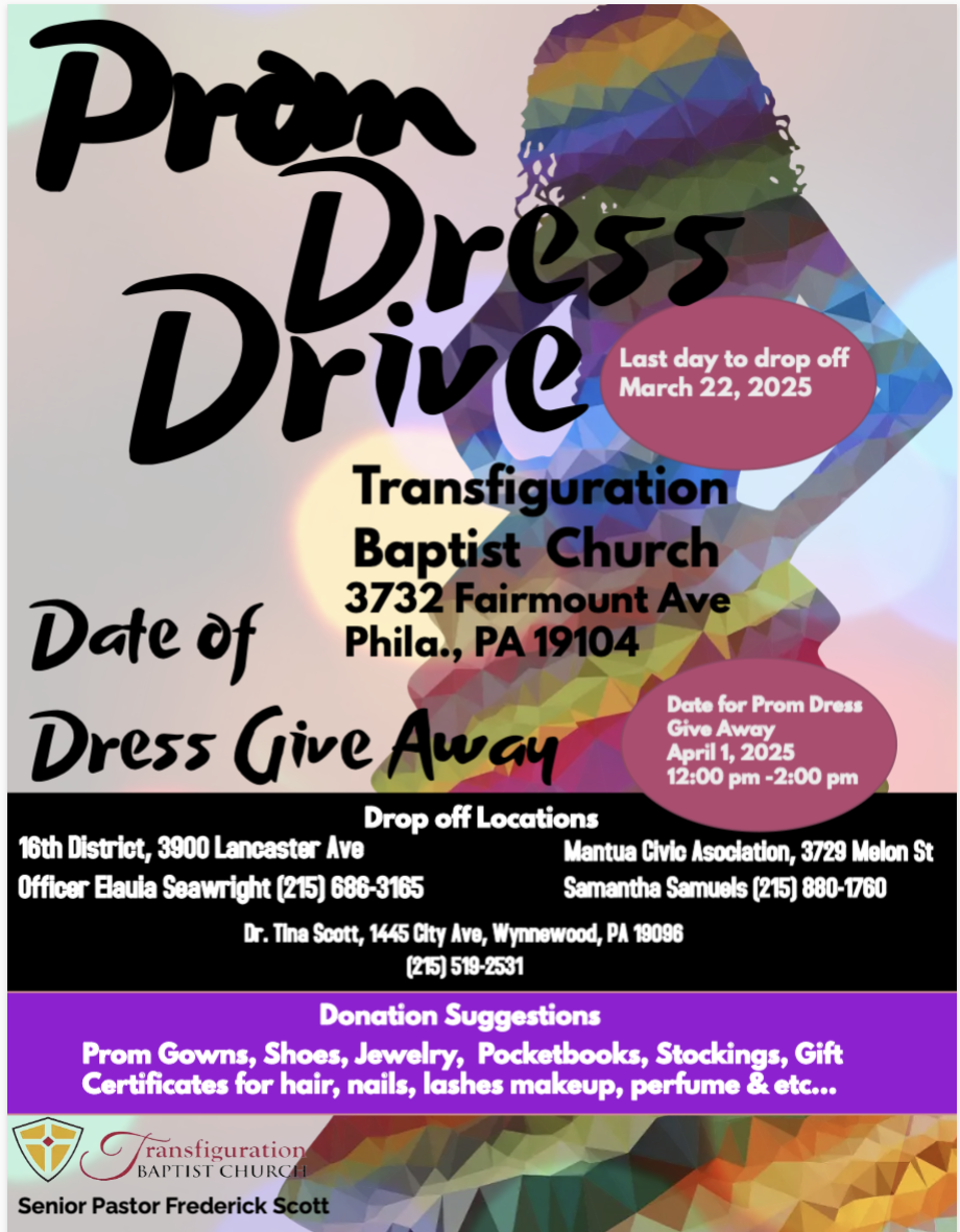Transfiguration Baptist Church Prom Dress Drive