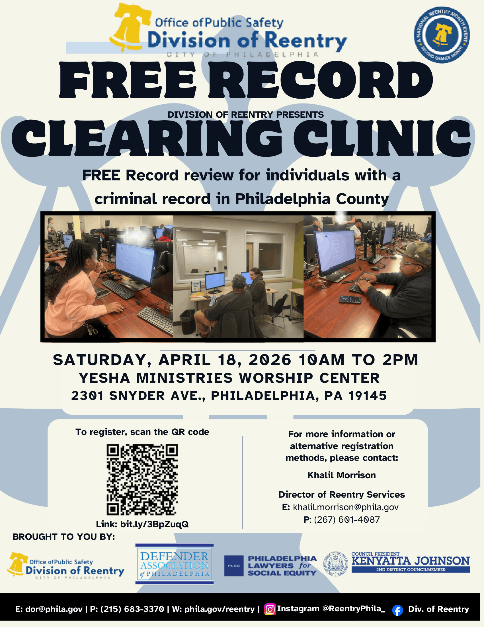 The Division of Reentry FREE record clearing clinic